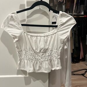 rouche crop top